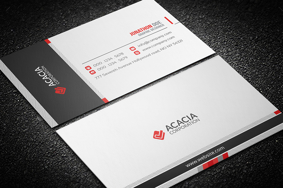 Simple Business Card, a Business Card Template by DesignGhar (Photo 1 of 3)