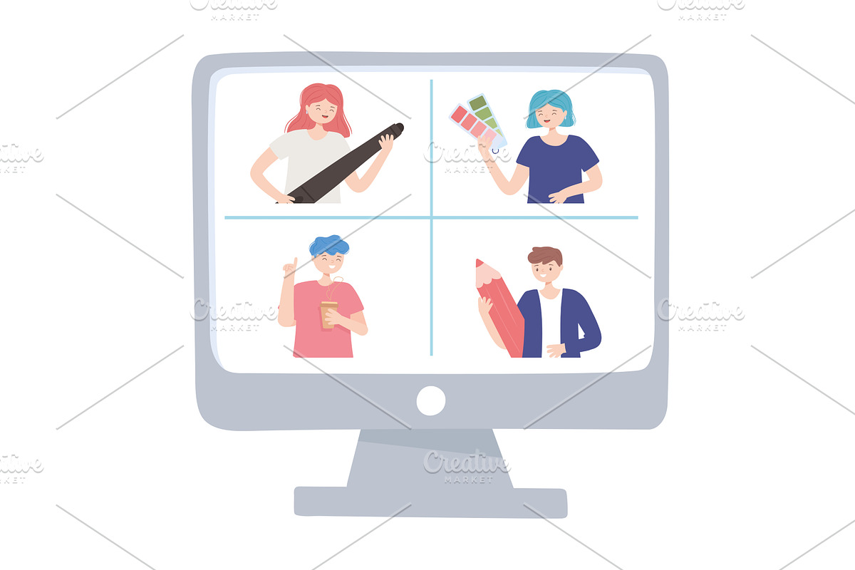 graphic designers computer, a Technology Illustration by studiogstock