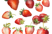 Strawberries Clipart, an Object Illustration by Meisanmui (Thumbnail 2 of 8)