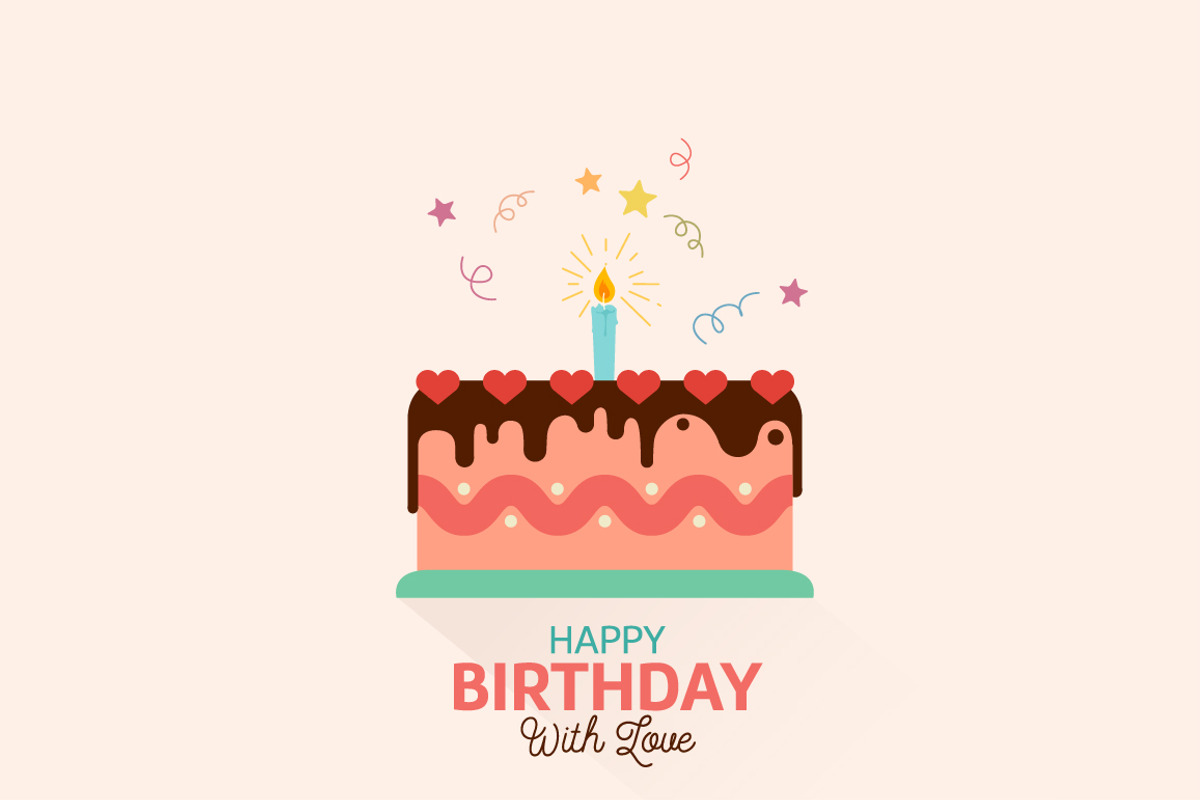Happy Birthday illustrations, an Illustration by VectorBakery (Photo 2 of 3)