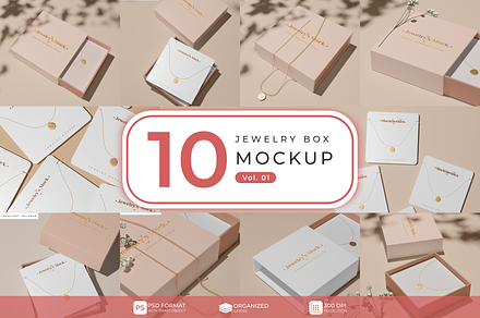 Jewelry box mockup bundle