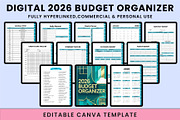 Digital 2026 Budget Organizer, a Stationery Template by Shumaya (Thumbnail 1 of 5)