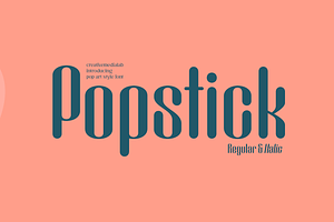 Popstick Font, a Sans Serif Font by creativemedialab
