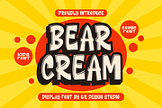 Bear Cream - Display Font, a Handwritten Font by QR Design Studio (Thumbnail 1 of 7)