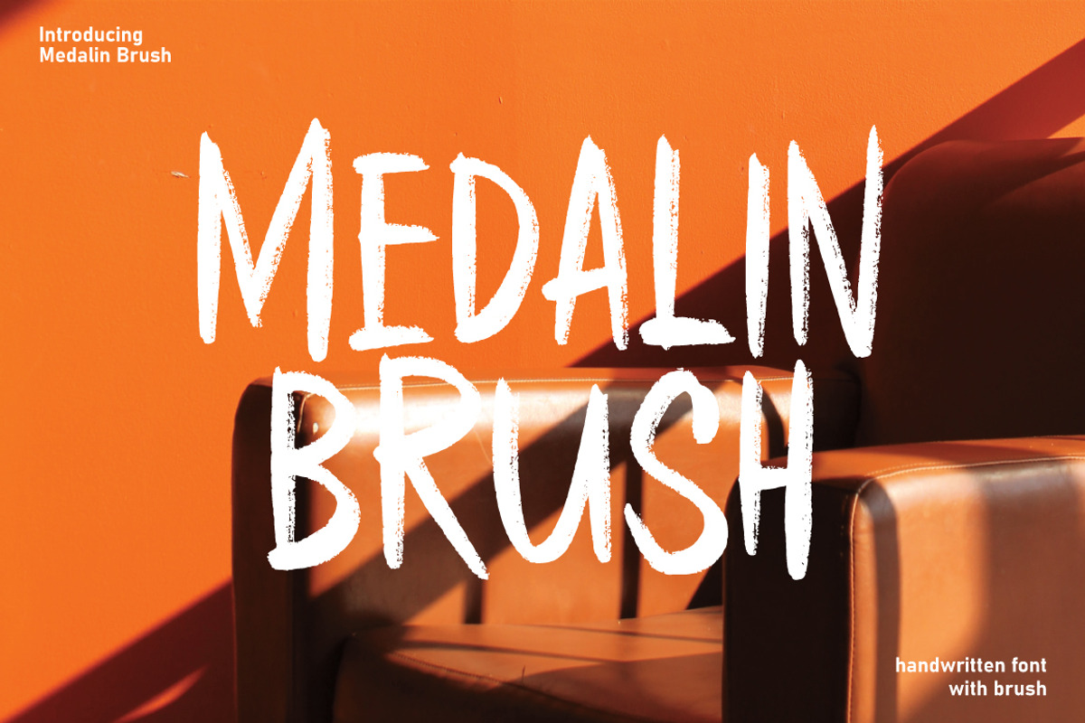 Medalin - Brush Font, a Handwritten Font by tebaltipislab (Photo 1 of 9)