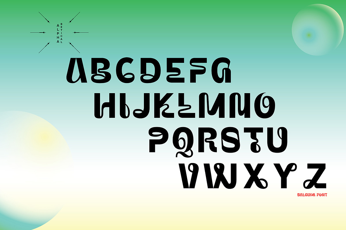 Balgumi - Experimental Font, a Sans Serif Font by Drizy (Photo 2 of 9)