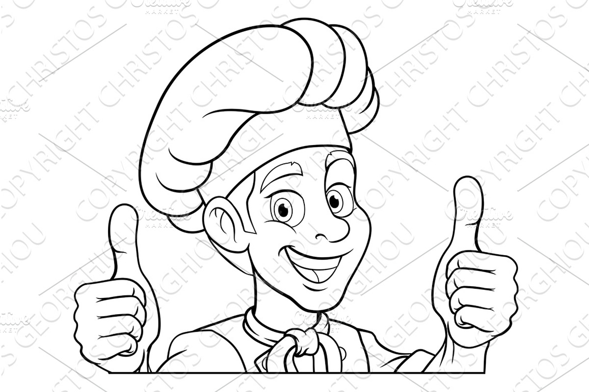 chef new 2024 A13 bw-176, a Person Illustration by Christos Georghiou