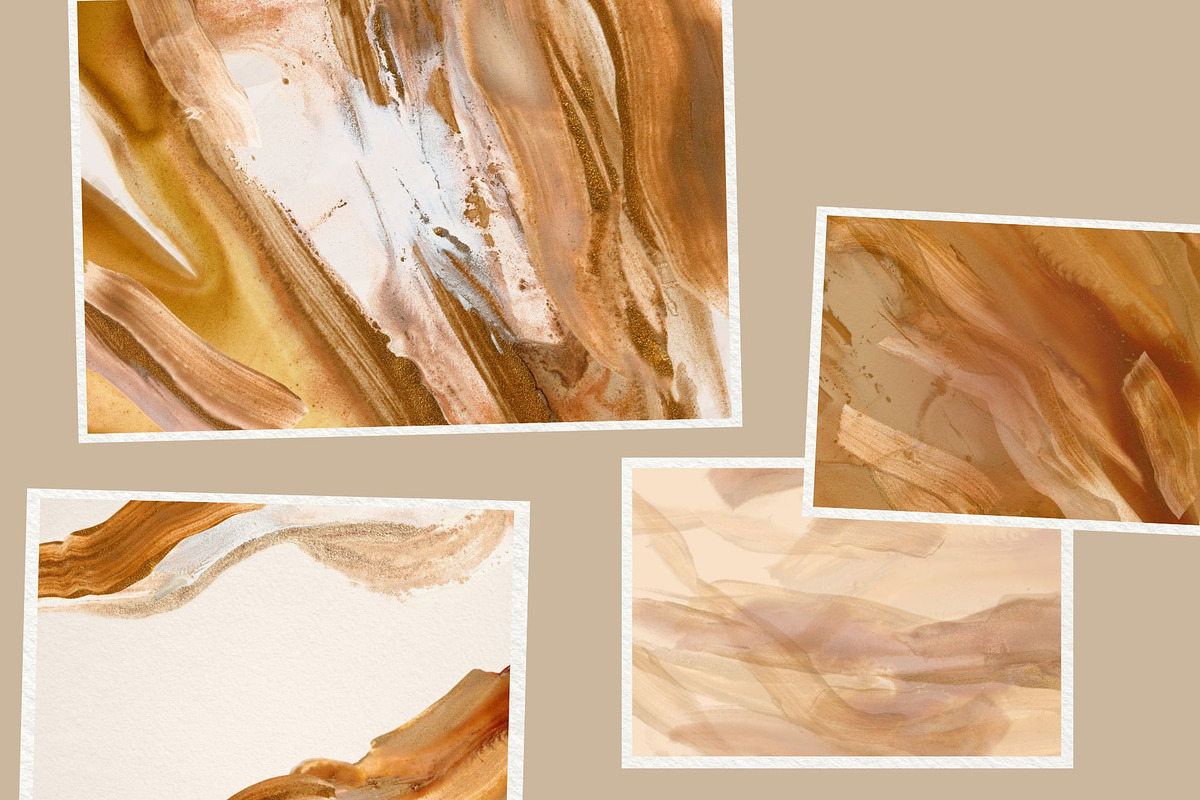 Cream Gold Hand Painted Textures, a Background Graphic by eclosque (Photo 11 of 32)