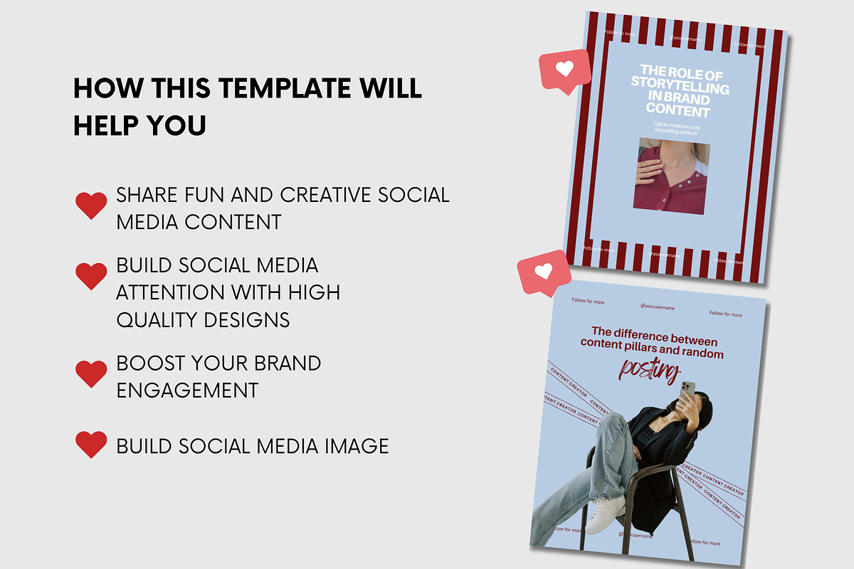 Burgundy Light Blue Viral Instagram, a Social Media Template by CreativeTempHub (Photo 7 of 8)