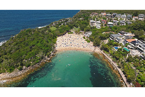 Sydney Manly Beach crowded a sunny, a Nature Photo by Goinyk