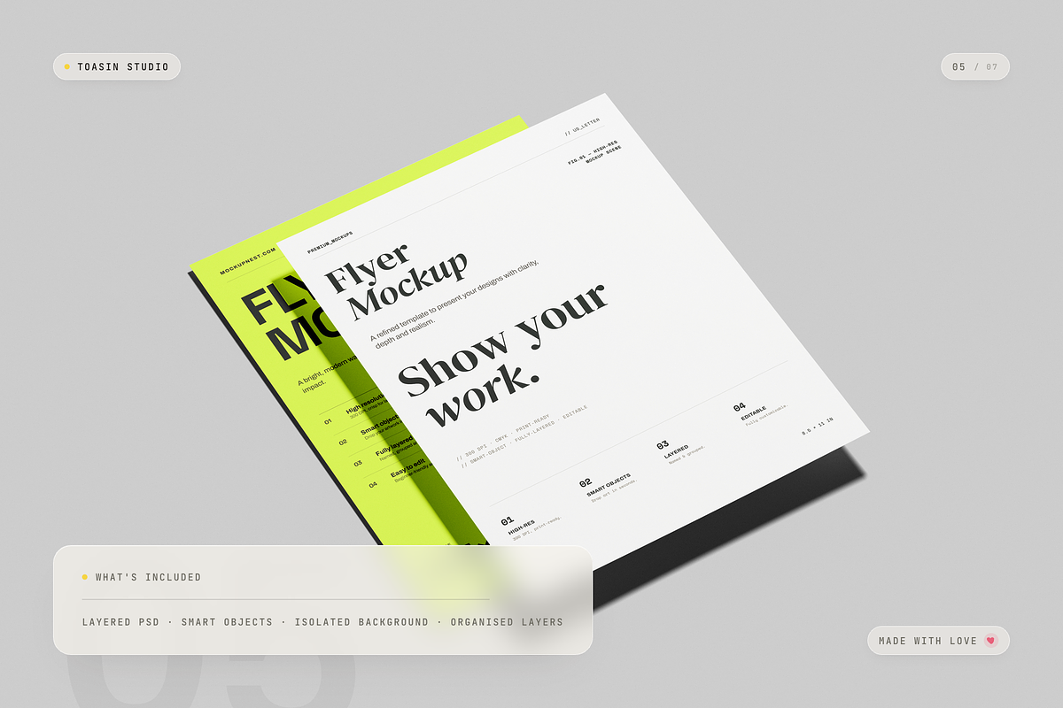 US Letter Flyer Mockup, an Advertising Mockup by Toasin Studio (Photo 5 of 7)