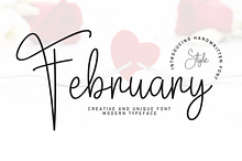 February | Script Font
