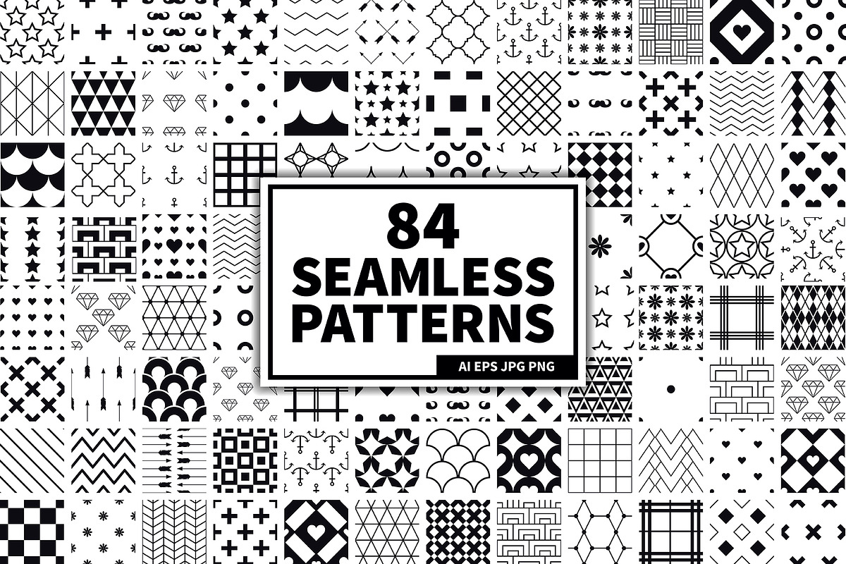 84 Seamless Patterns Set, a Pattern Graphic by Krolja (Photo 1 of 5)