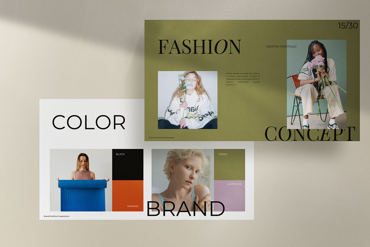 Femmes -Fashion Portfolio Powerpoint, a Presentation Template by Dirtytemp Studio (Photo 6 of 11)
