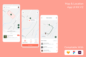 Map & Location App UI Kit V2