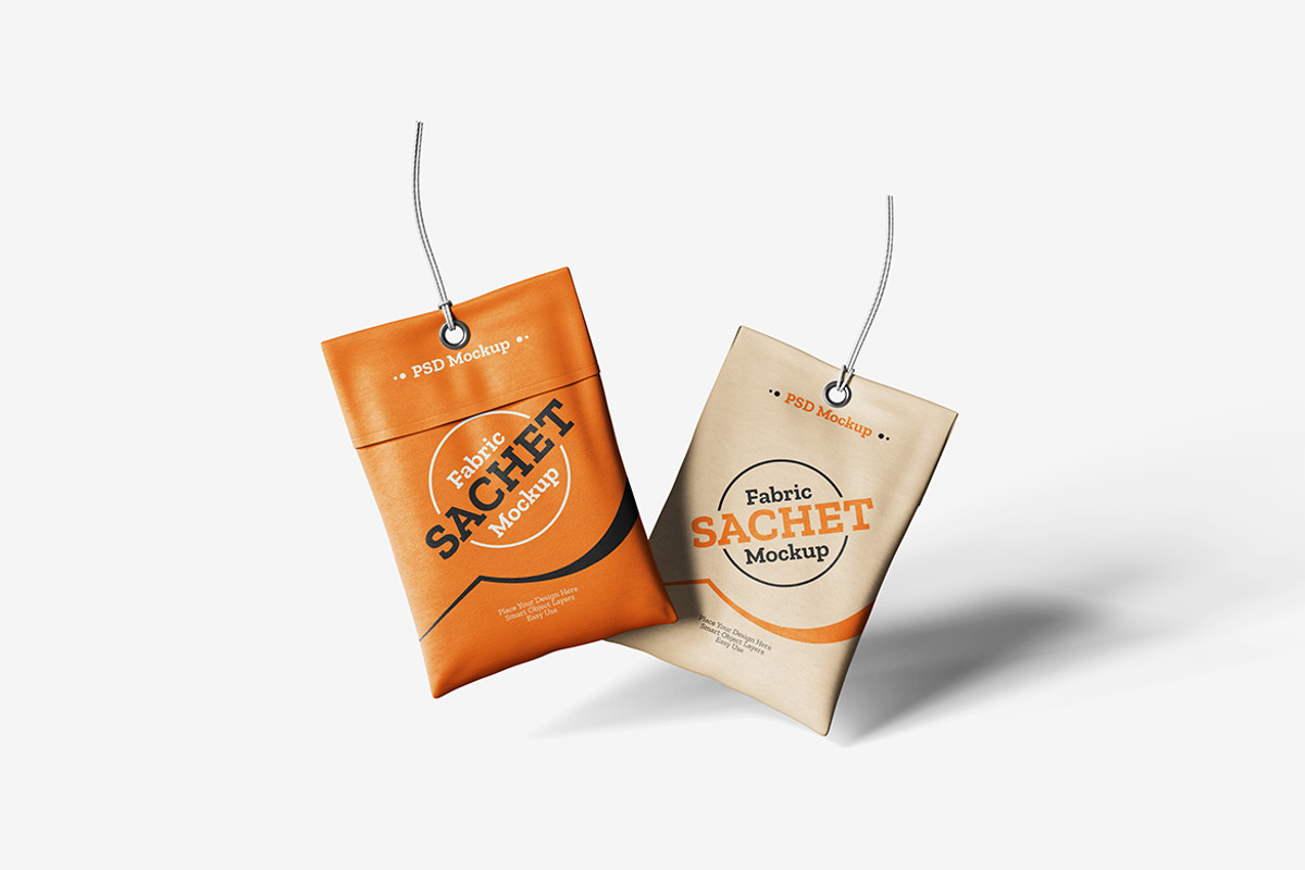 Fabric Sachet Mockup, a Packaging Mockup by Indah (Photo 6 of 6)