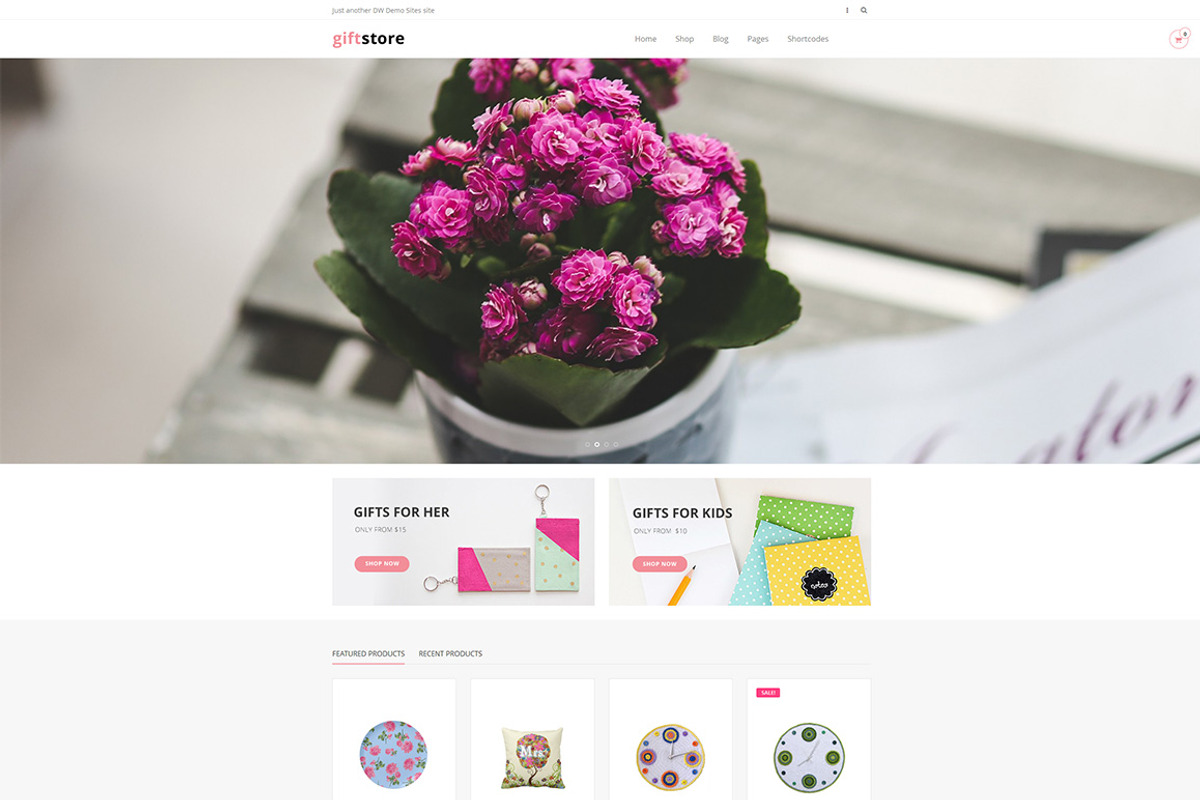 DW GiftStore - WP eCommerce Theme, a WordPress Template by DesignWall (Photo 1 of 6)
