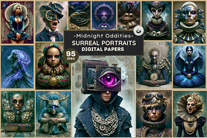 Surreal Portraits Digital Paper Set