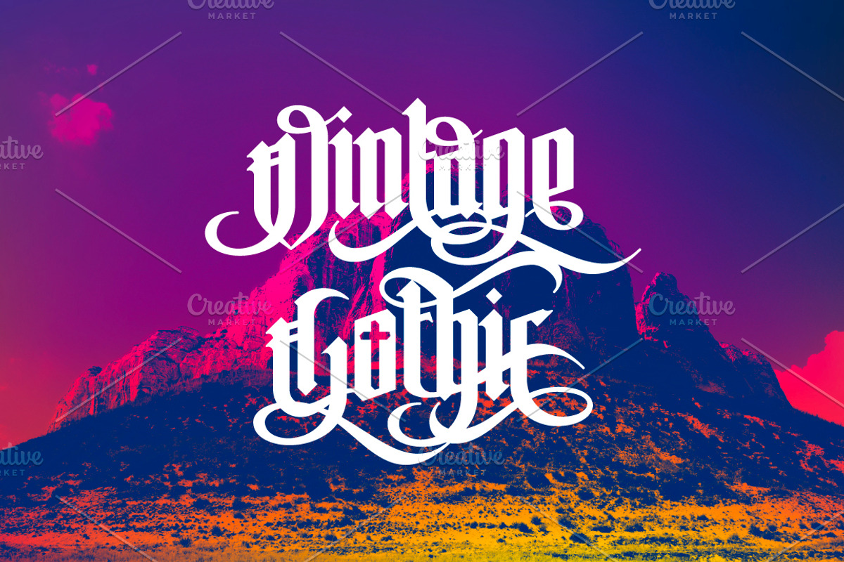 Phoenix gothic font preview 5