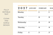 2027 Wall Planner Monday Start P, a Stationery Template by Olga Begak Art & Design (Thumbnail 4 of 4)
