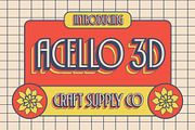 Acello 3D, a Sans Serif Font by Craft Supply Co. (Thumbnail 1 of 8)