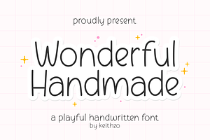 Wonderful Handmade - Notes Font, a Font by Keithzo