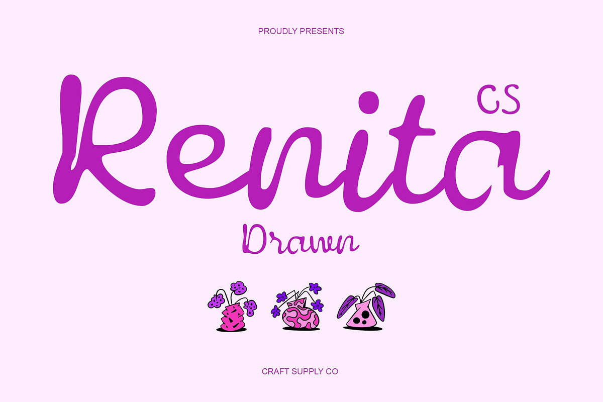 CS Renita Drawn, a Script Font by Craft Supply Co. (Photo 1 of 8)