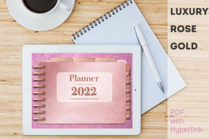 Luxury Rose Gold Planner 2022