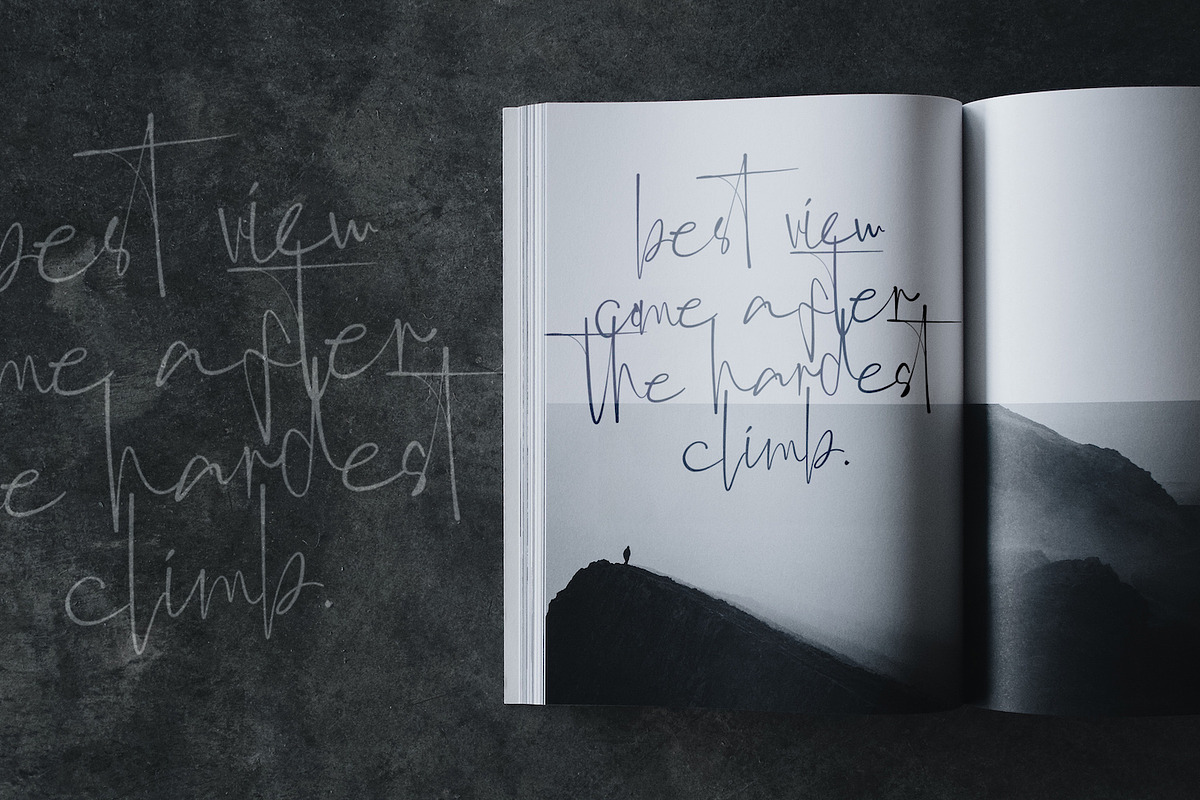 Anjany Sallentiny - Handwritten Font, a Script Font by StringLabs (Photo 3 of 10)