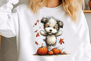 Whimsical Fall Dog Clipart Bundle, a Seasonal Illustration by Canvas Craft (Thumbnail 5 of 10)