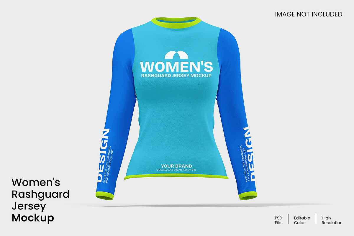 Women's Rashguard Jersey Mockup, a Shirt Mockup by Unerispace
