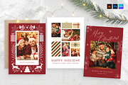 Christmas Greetings Card Template, a Stationery Template by BrandPacks (Thumbnail 1 of 4)
