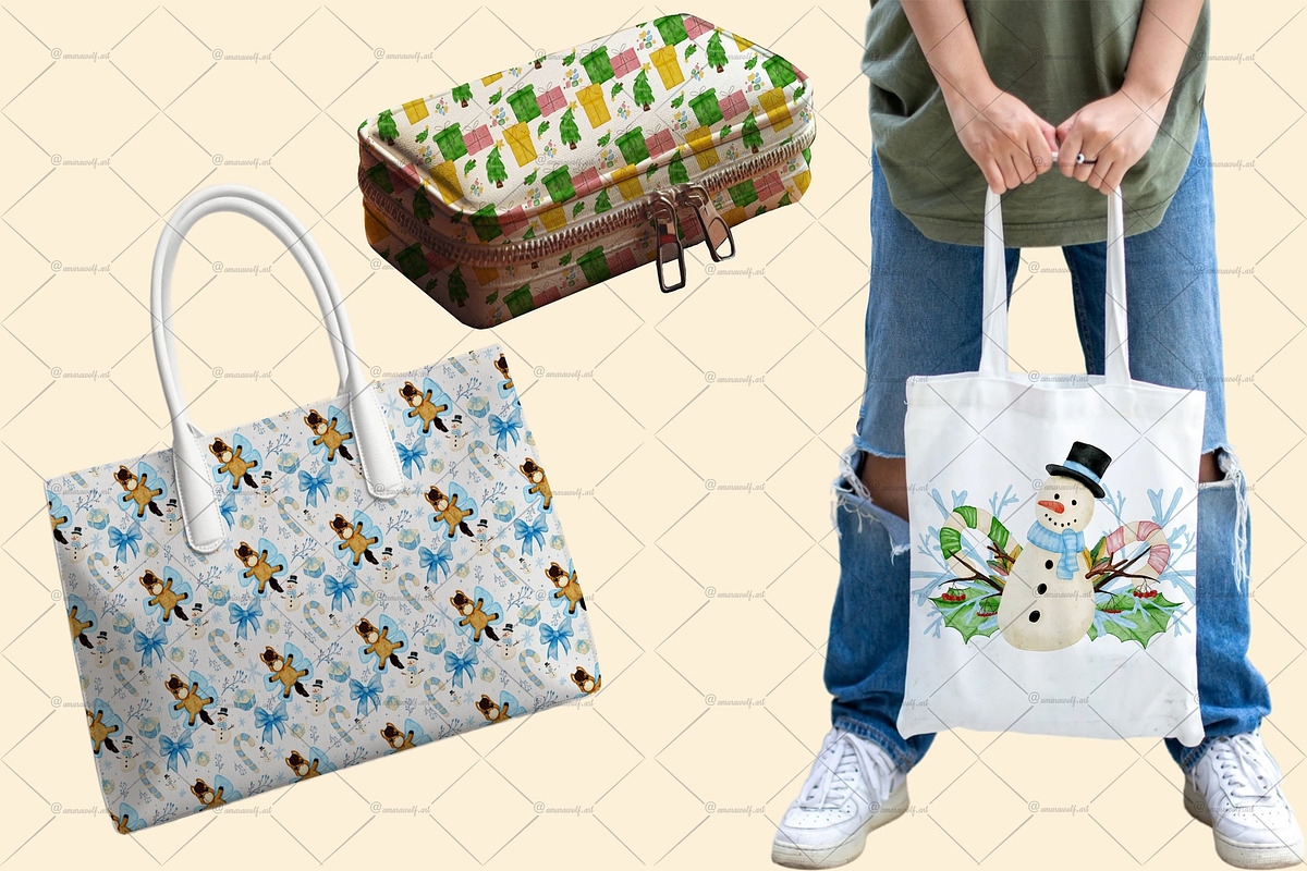 Holiday Pony Clipart & Pattern Bundl, an Object Graphic by Amarawolf's Art (Photo 12 of 13)