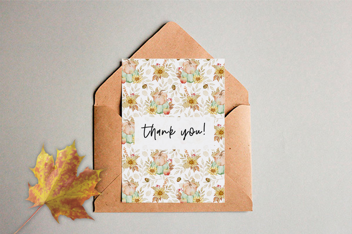 Watercolor Thanksgiving Pattern, a Seasonal Illustration by SvetaArtStore (Photo 6 of 6)