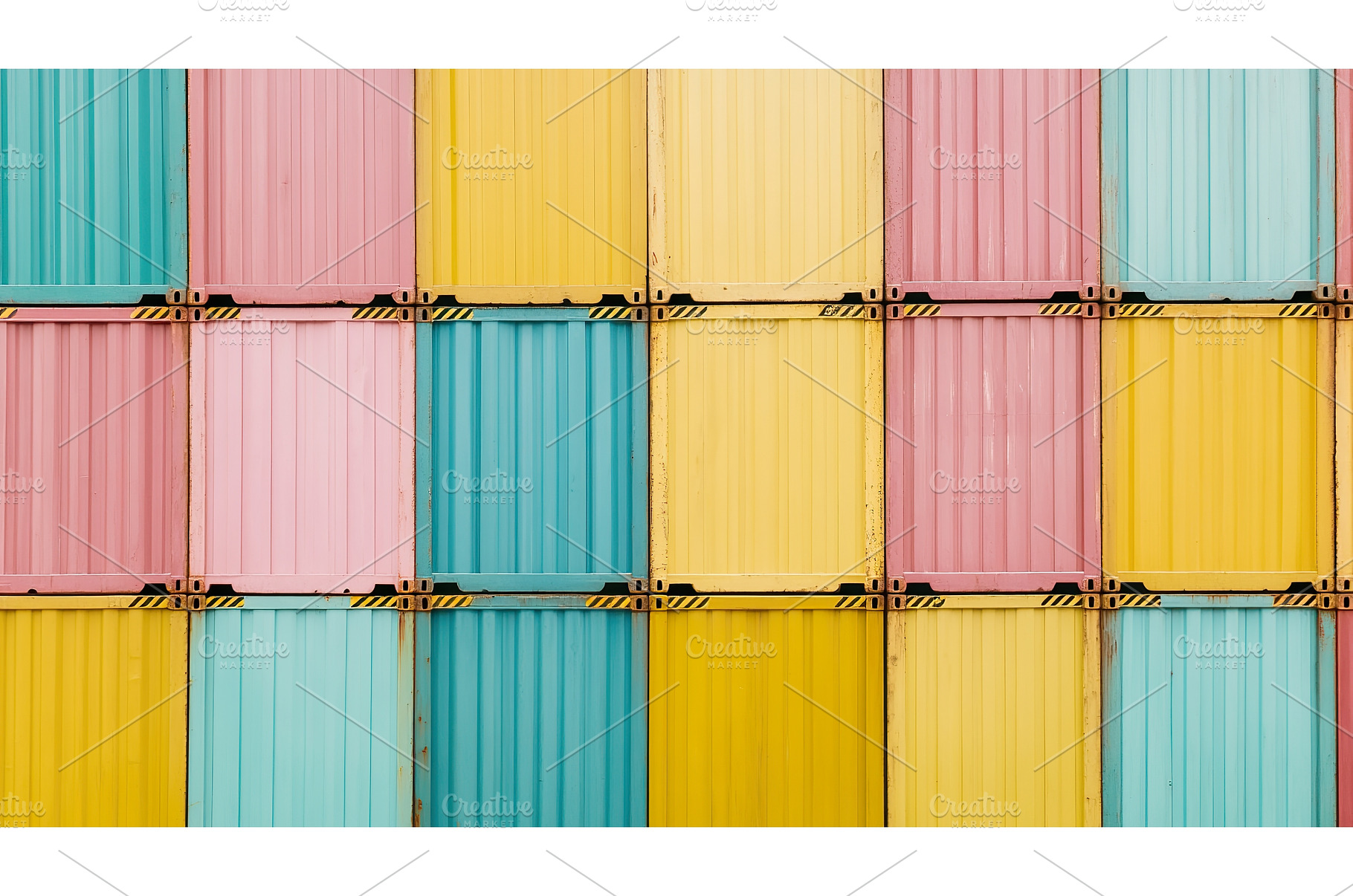 Colorful cargo containers arranged, a Transportation Photo by Lermont51
