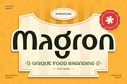 Magron - Unique Food Branding Font, a Sans Serif Font by Sensatype (Thumbnail 1 of 13)