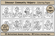 Dinosaur Doing Jobs Coloring Pages, an Animal Illustration by Lamia Emad (Thumbnail 1 of 5)