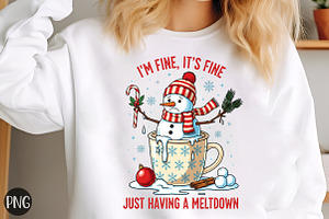 Funny Cute Snowman Png, Christmas Pn, an Illustration by Libby Wishes
