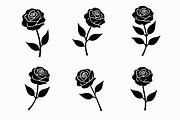 set of vector roses silhouettes, an Illustration by Amazin_art (Thumbnail 11 of 17)