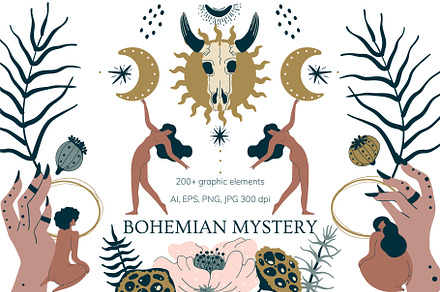 Bohemian mystery. Magical set.