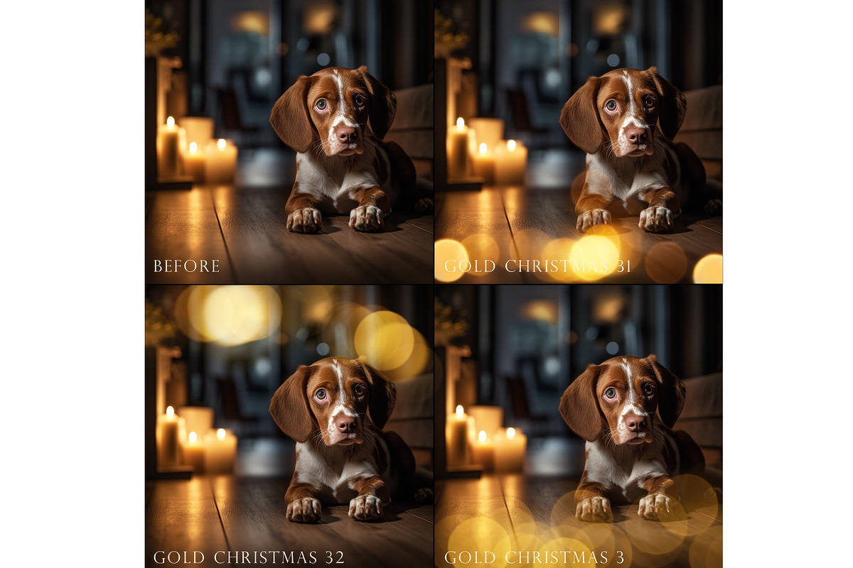 Gold Christmas Bokeh Overlays, an Object Graphic by Paper Farms (Photo 3 of 7)