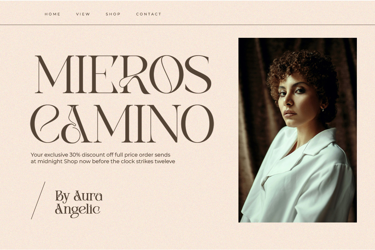 TBJ Rose Angel | Display Serif, a Serif Font by Taboja Studio (Photo 2 of 11)