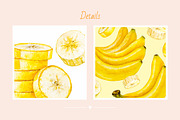 Banana. Watercolor., a Food Illustration by Ekaterina Mikheeva (Thumbnail 4 of 4)