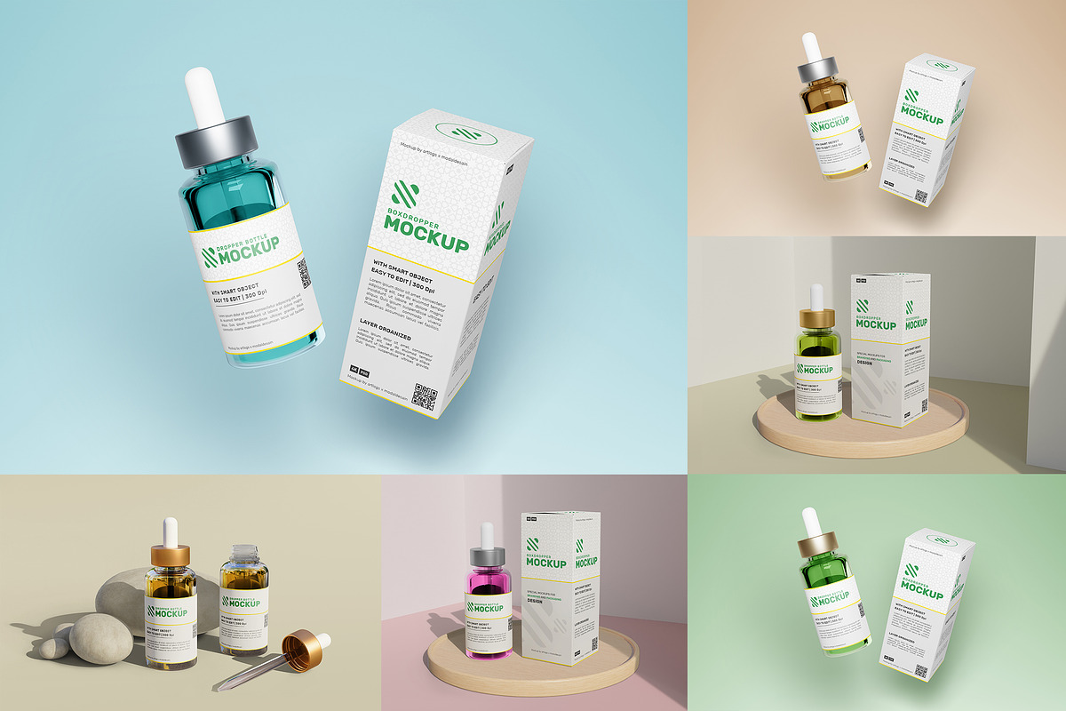Dropper Bottle Packaging Mockup, a Packaging Mockup by Artlogs (Photo 1 of 4)