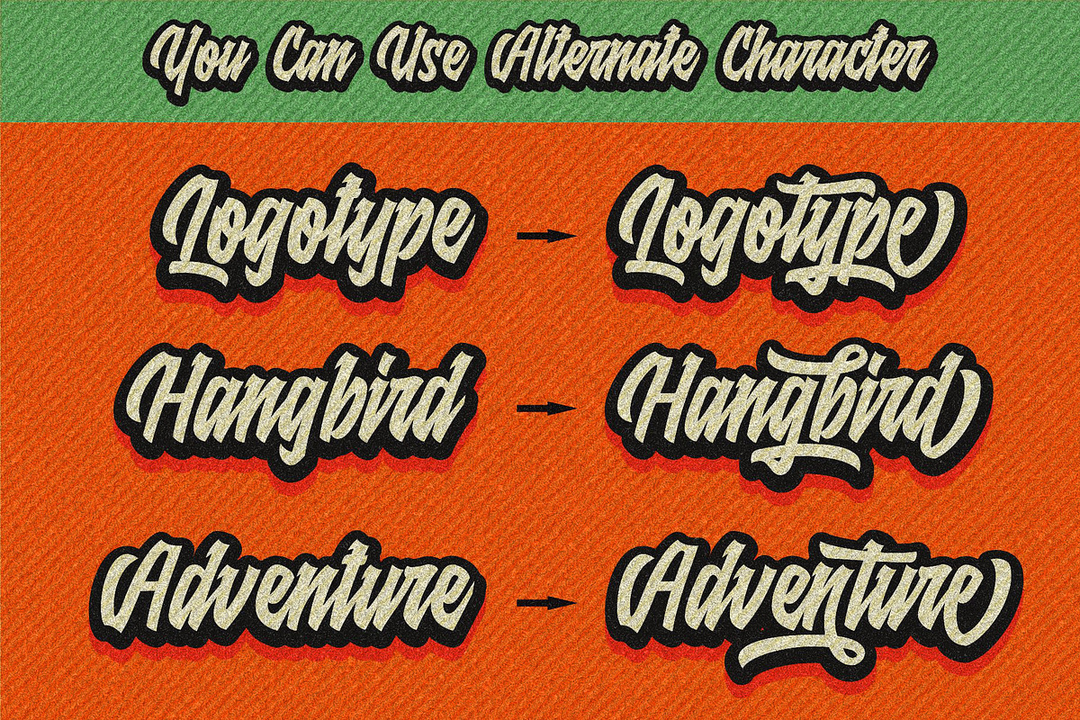 Raydric Script + Shadow outline preview 3
