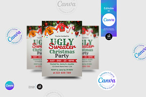 Christmas Ugly Sweater Flyer, a Flyer Template by Aam360