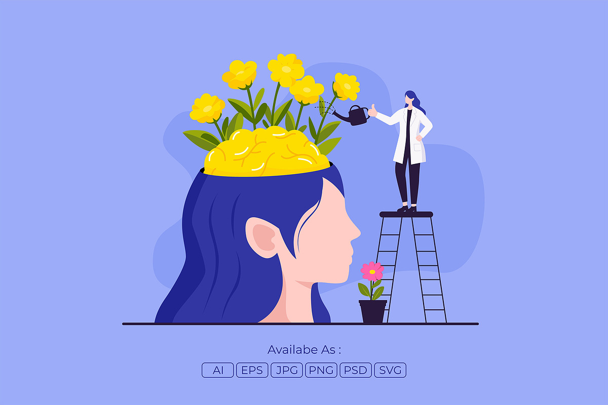 Positive Mindset Growth Illustration, an Object Illustration by Partikusi Design (Photo 2 of 3)