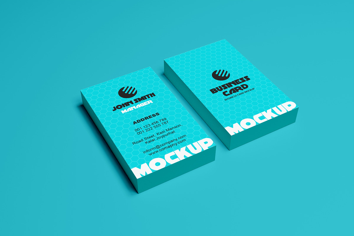 Vertical Business Card Mockups, a Product Mockup by alimran24 (Photo 11 of 12)