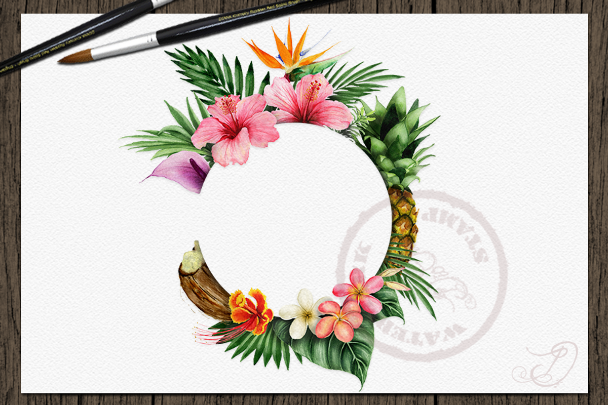 Hawaii Watercolor Illustration, a Decorative Illustration by DioFlow (Photo 2 of 6)