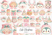 Cute Christmas Heads Clipart, a Graphic by Markicha Art (Thumbnail 1 of 7)
